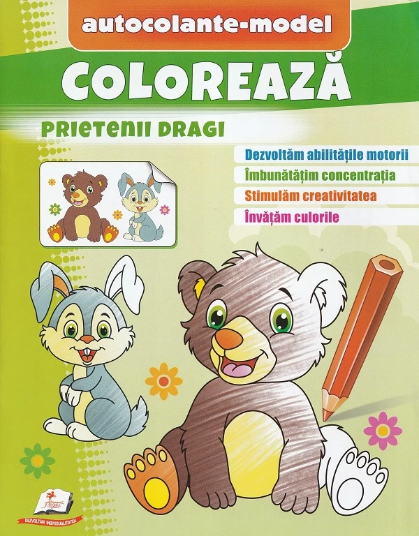 Coloreaza Prieteni dragi + Autocolante model